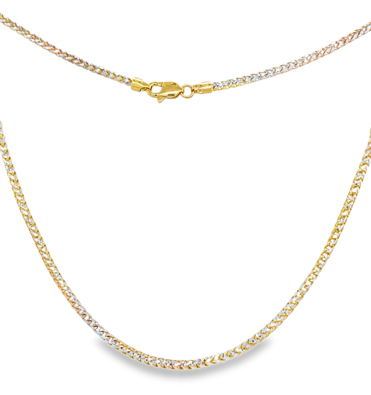Jai's 14K Two-tone Diamond-cut Franco Chain