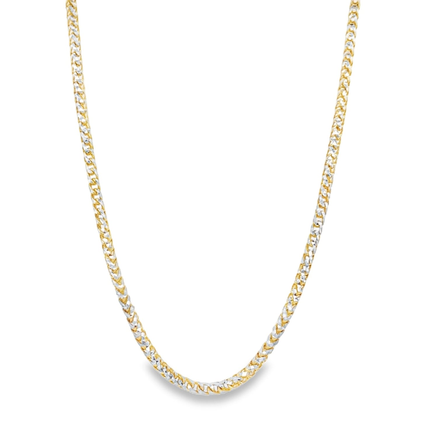 Jai's 14K Two-tone Diamond-cut Franco Chain