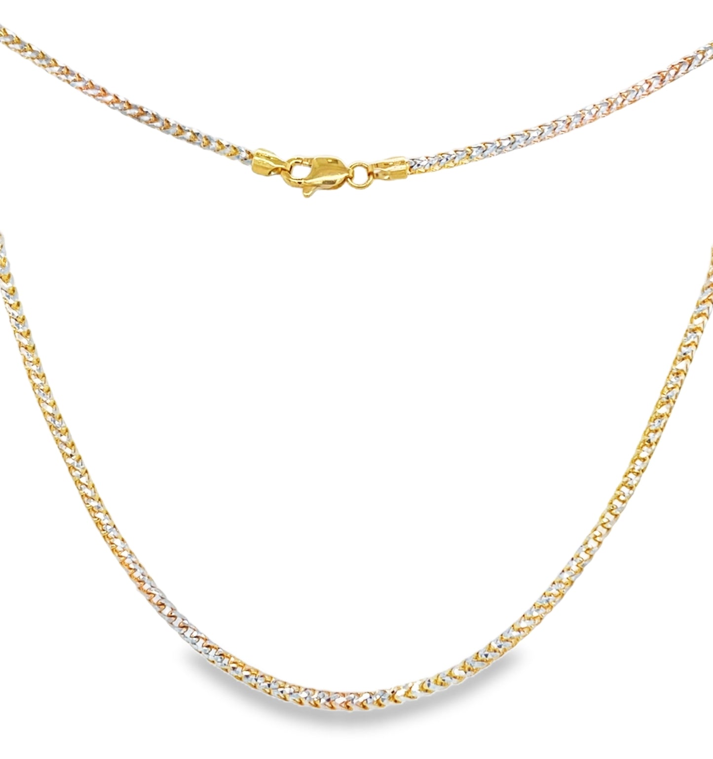 Jai's 14K Two-tone Diamond-cut Franco Chain