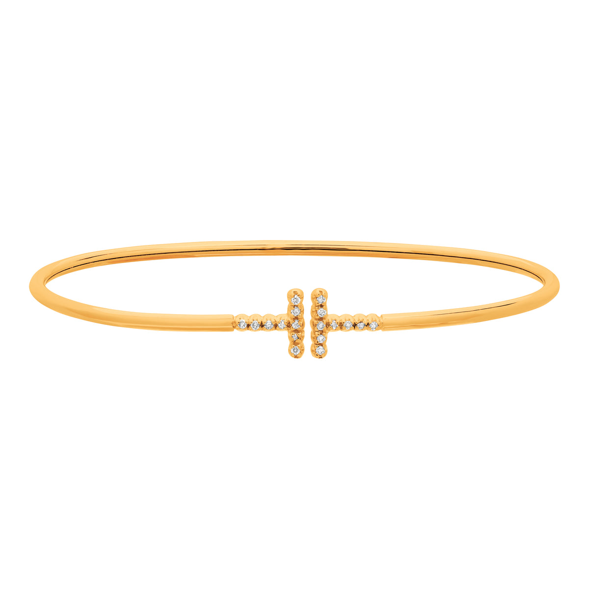 Morris & David's 14K Yellow Gold Diamond Bangle