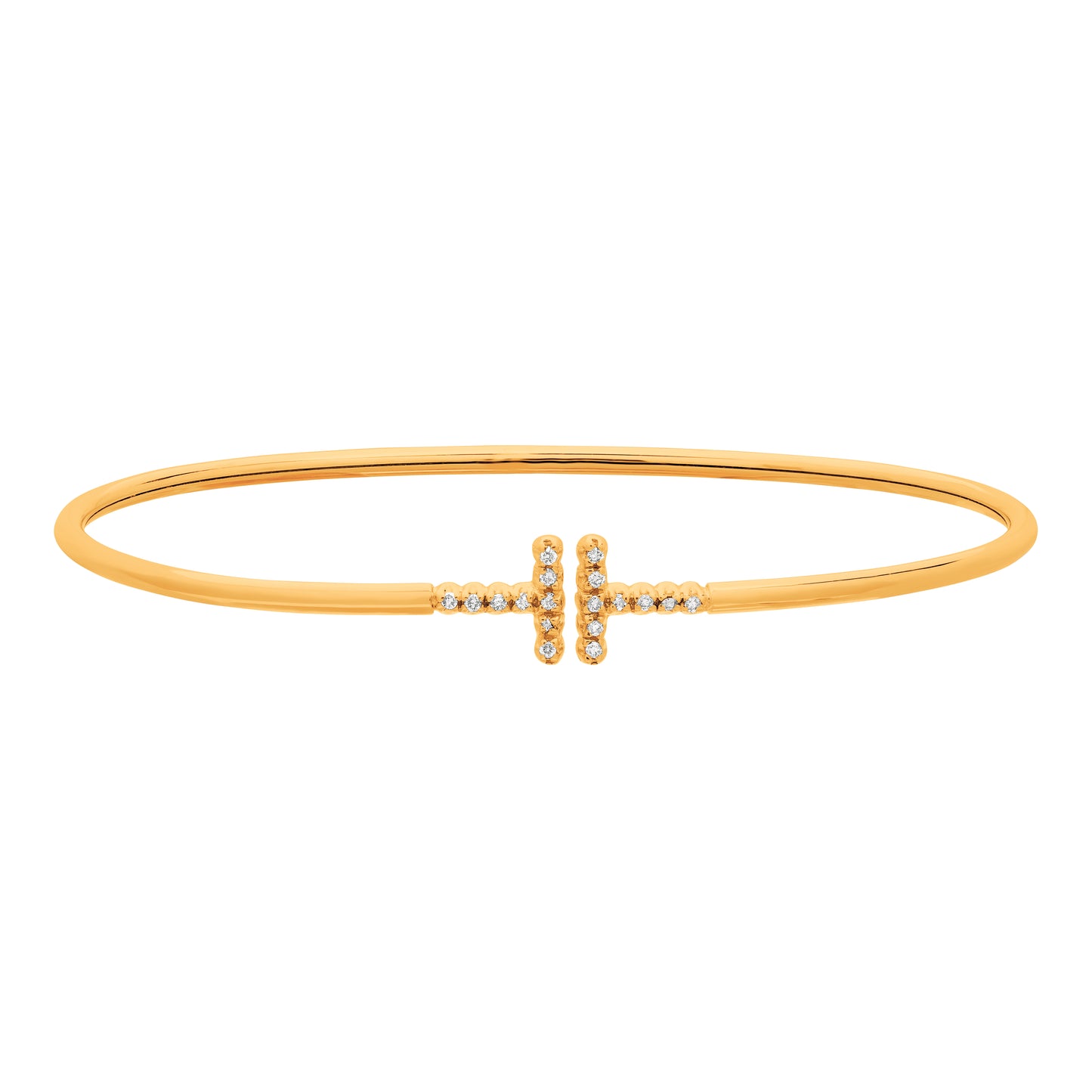 Morris & David's 14K Yellow Gold Diamond Bangle