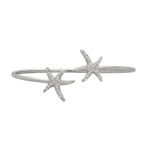 Morris & David’s 14K White Gold Diamond Starfish Bangle