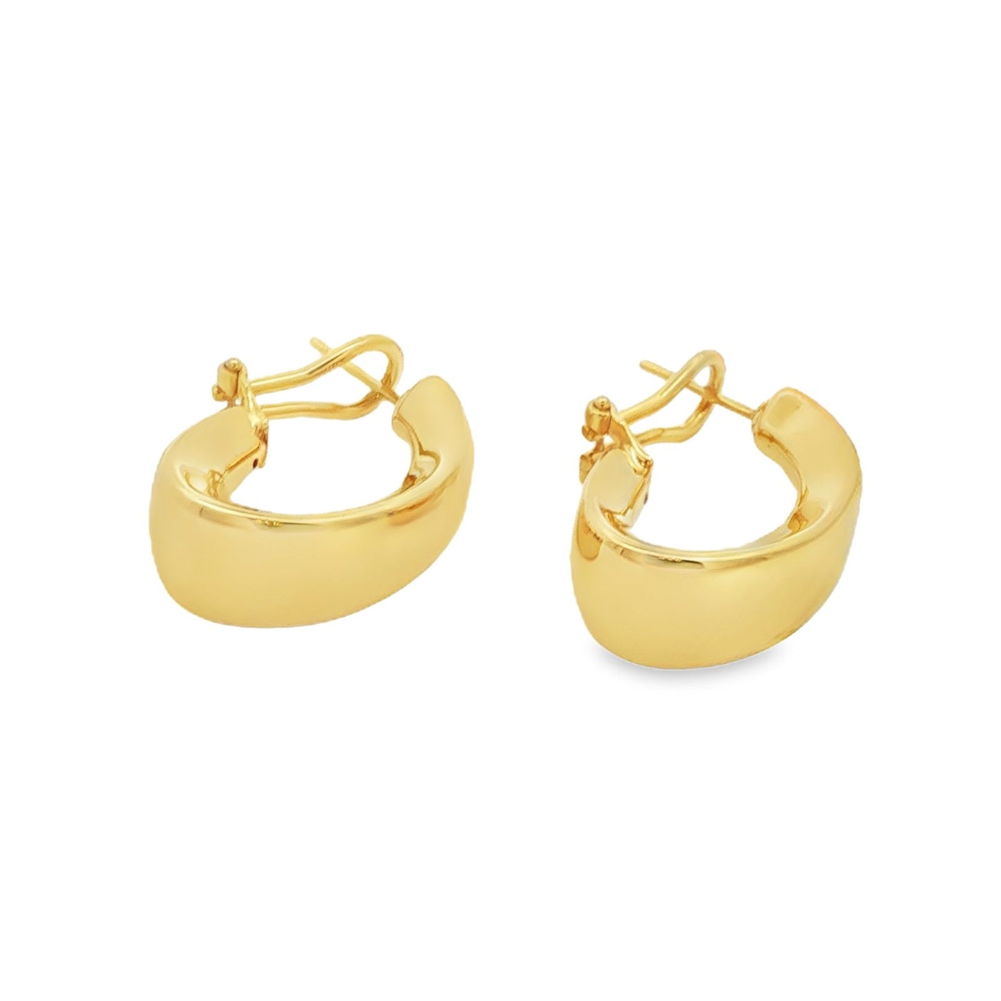 Jai's 18K Yellow Gold Thick Graduated Hoops