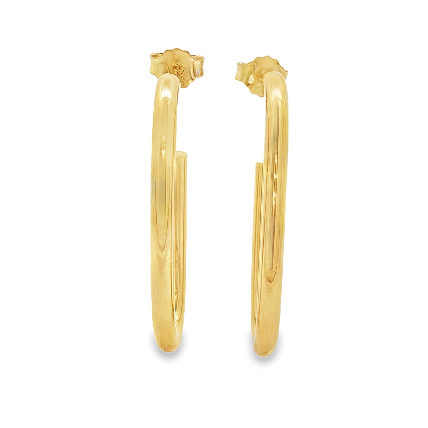 Jai's 18K Yellow Gold Elongated Open Hoops