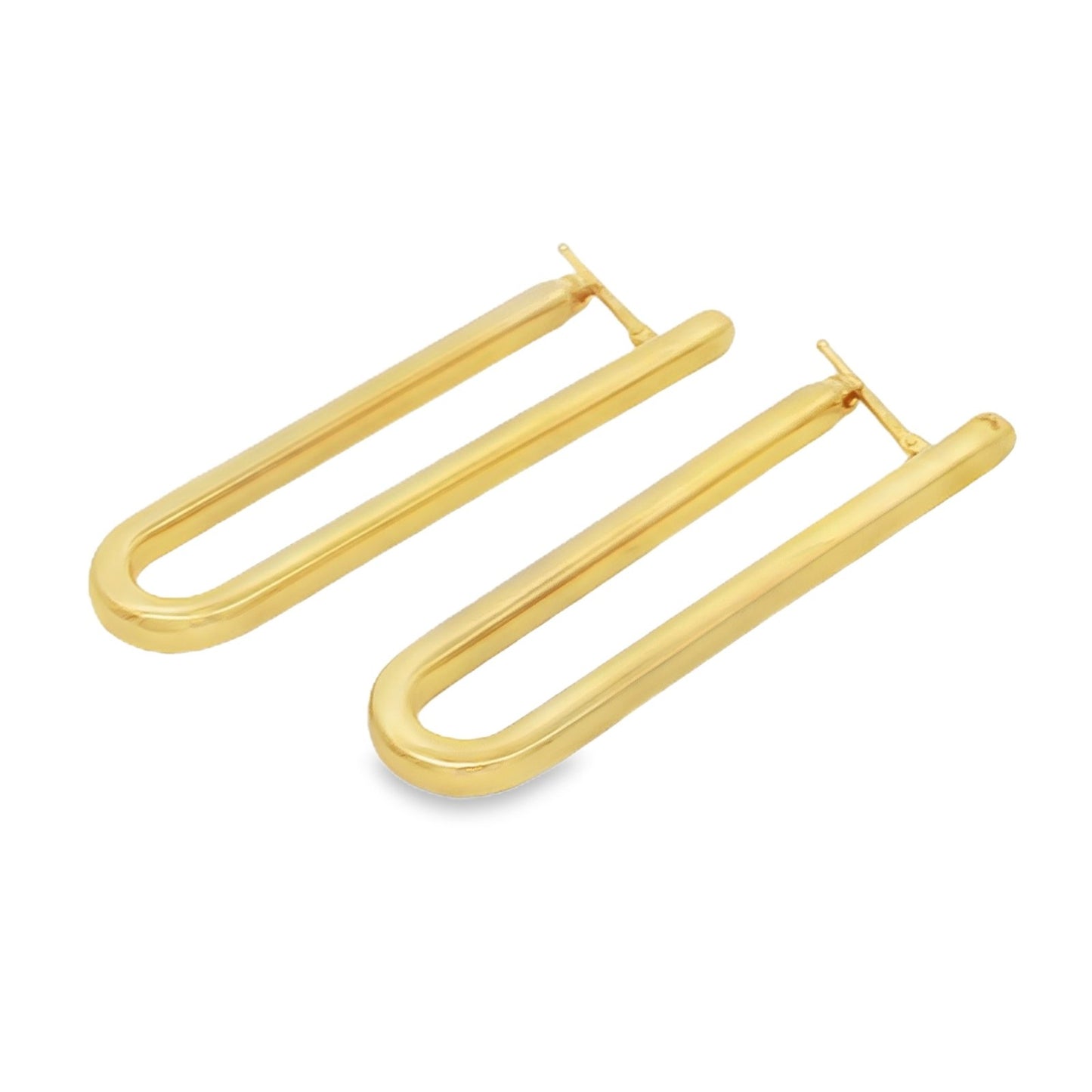 Jai's 18K Yellow Gold Large Paperclip Hoops