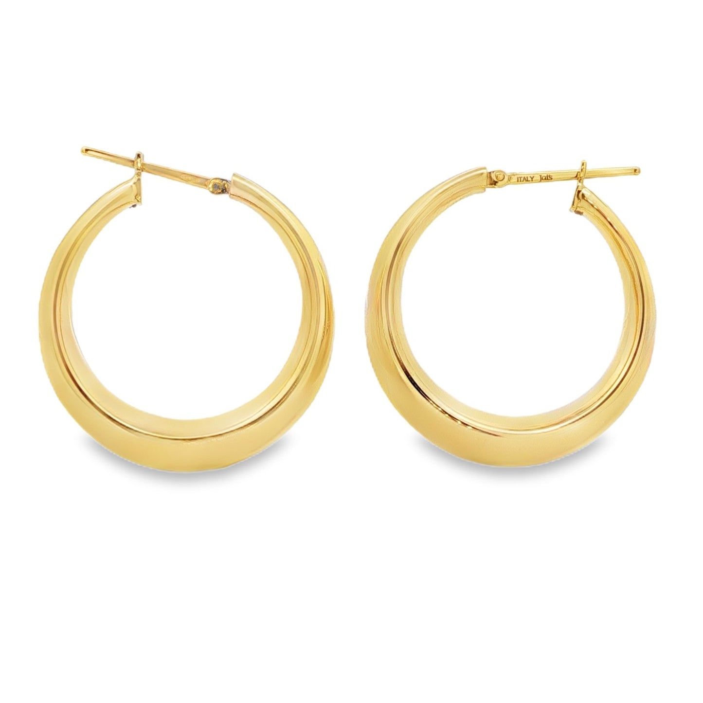 Jai's 18K Yellow Gold Thick Graduated Hoops