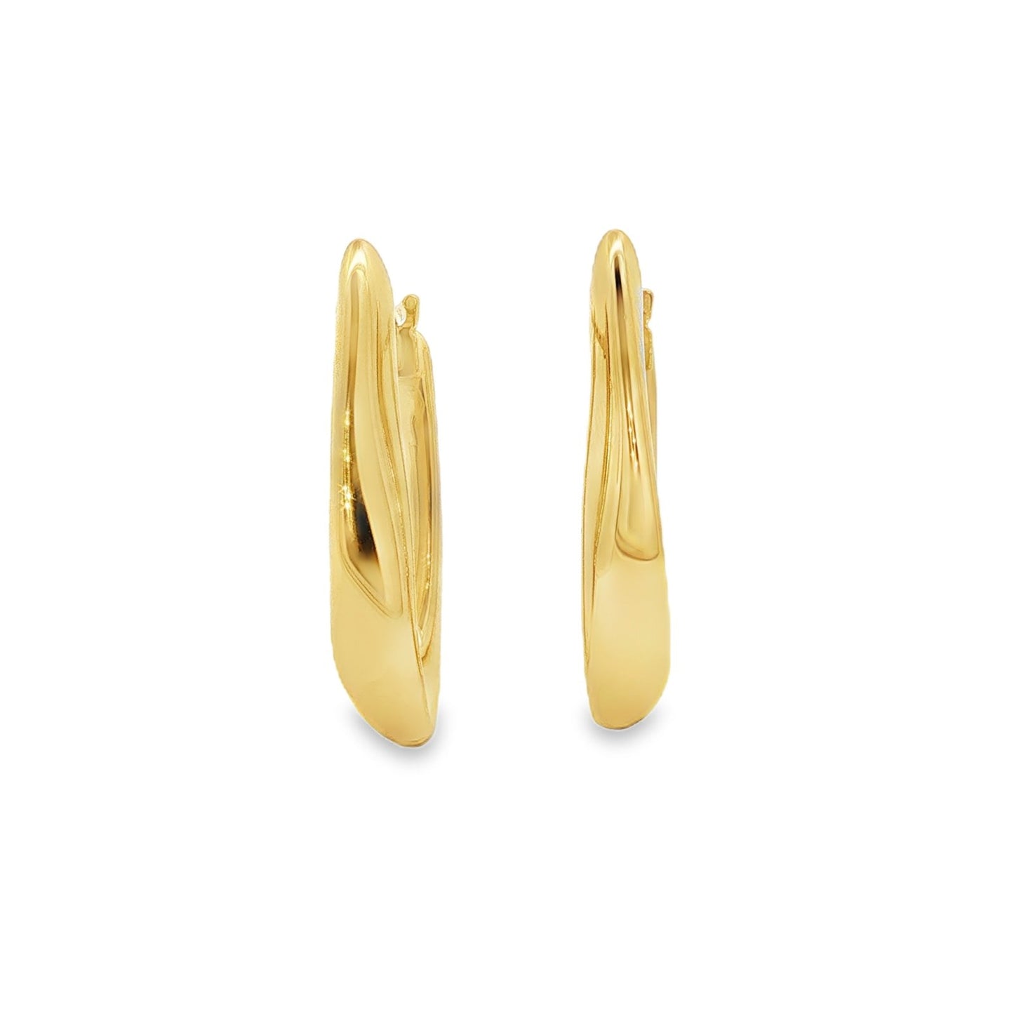 Jai's 18K Yellow Gold Elongated Hoops