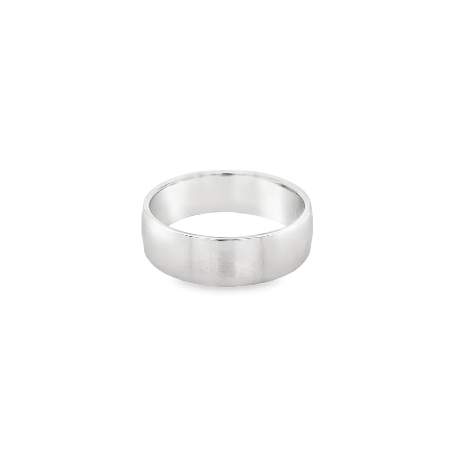 Jai's 14K White Gold Thick Wedding Band
