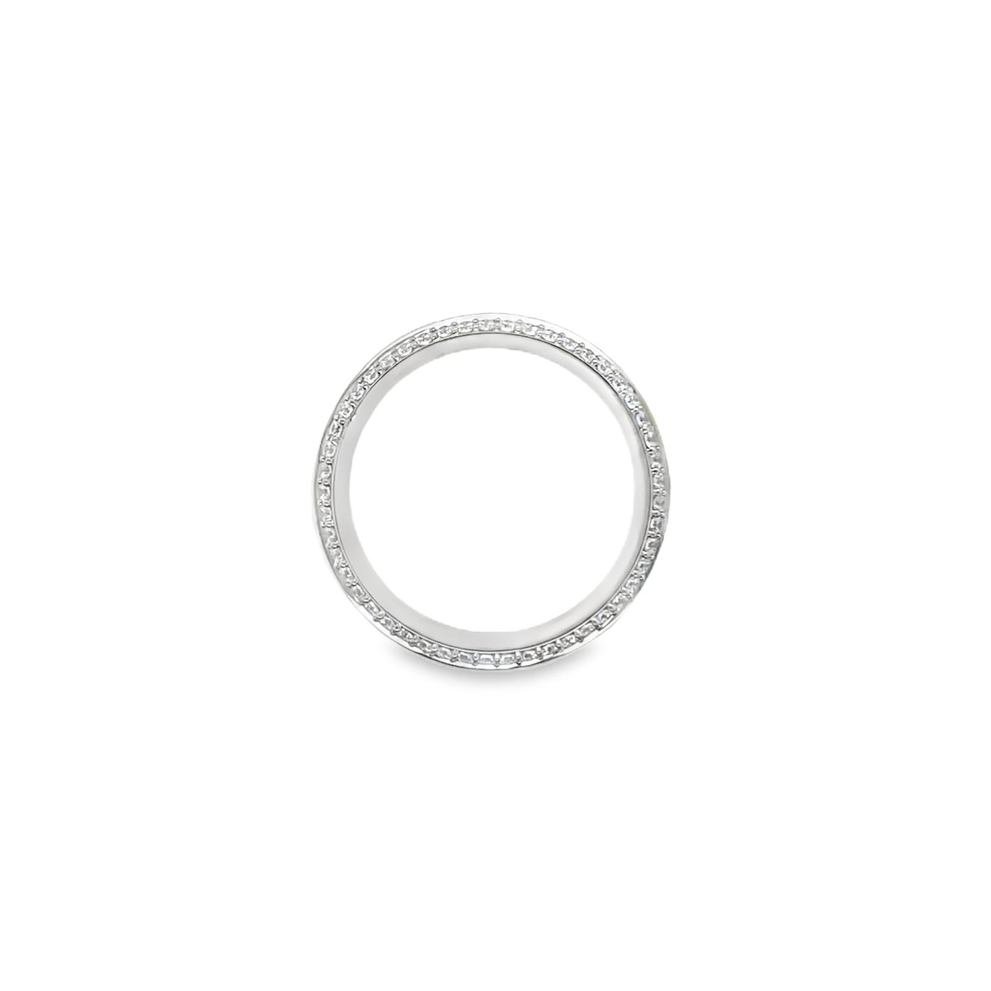 Jai's 14K Gray Gold Thick Diamond Wedding Band