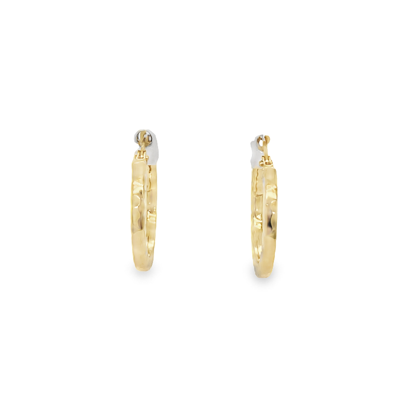 Jai's 14K Yellow Gold Petite Hammered Hoops