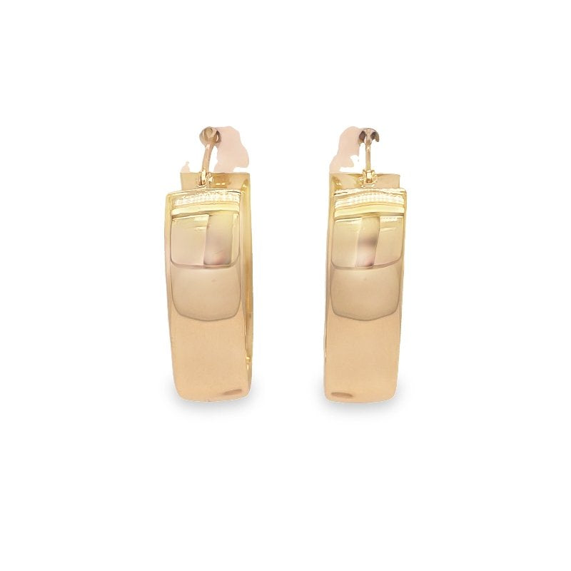 Jai's 14K Yellow Gold Thick Elongated Hoops