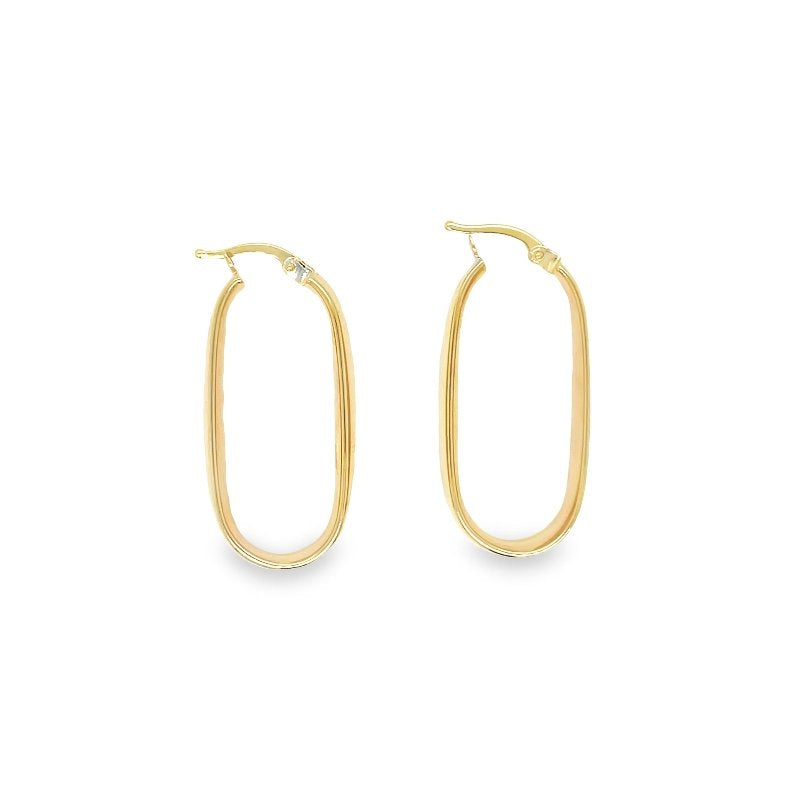 Jai's 14K Yellow Gold Thick Elongated Hoops