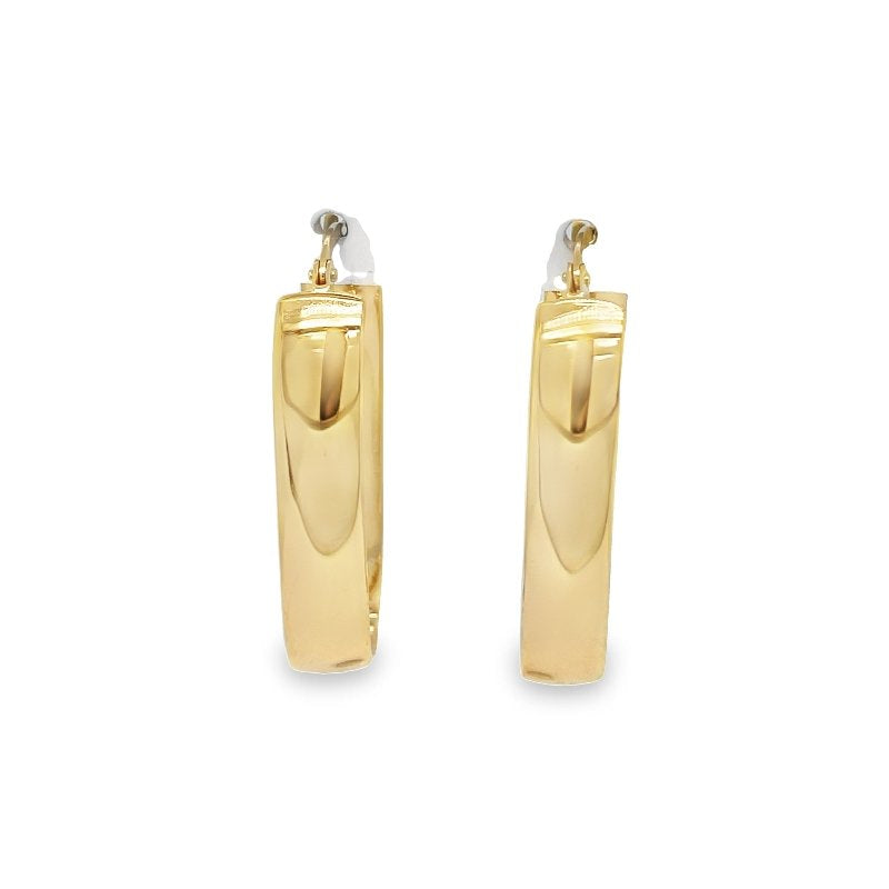 Jai's 14K Yellow Gold Thick Elongated Hoops