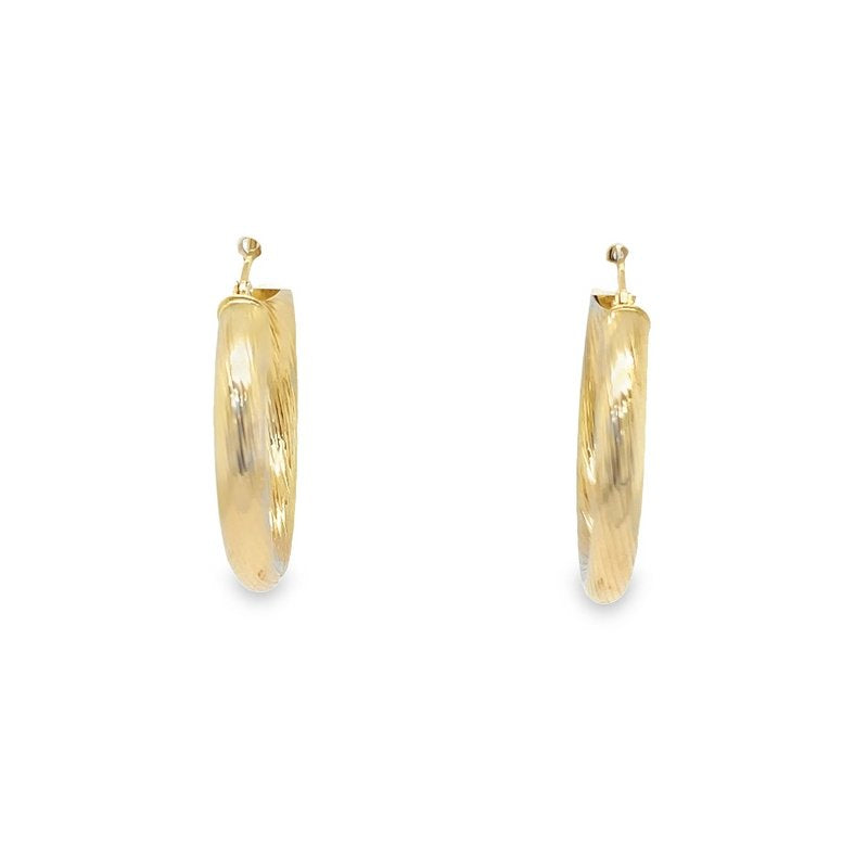 Jai's 14K Yellow Gold Thick Lined Hoops