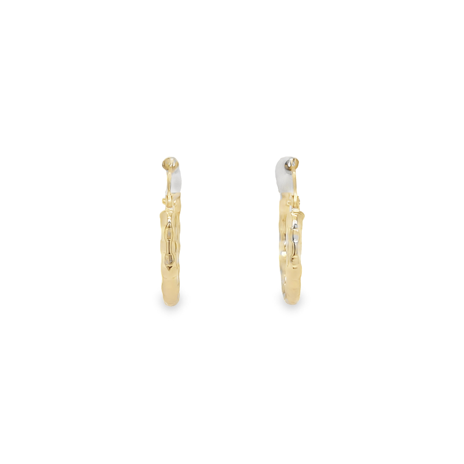 Jai's 14K Yellow Gold Petite Faceted Hoops