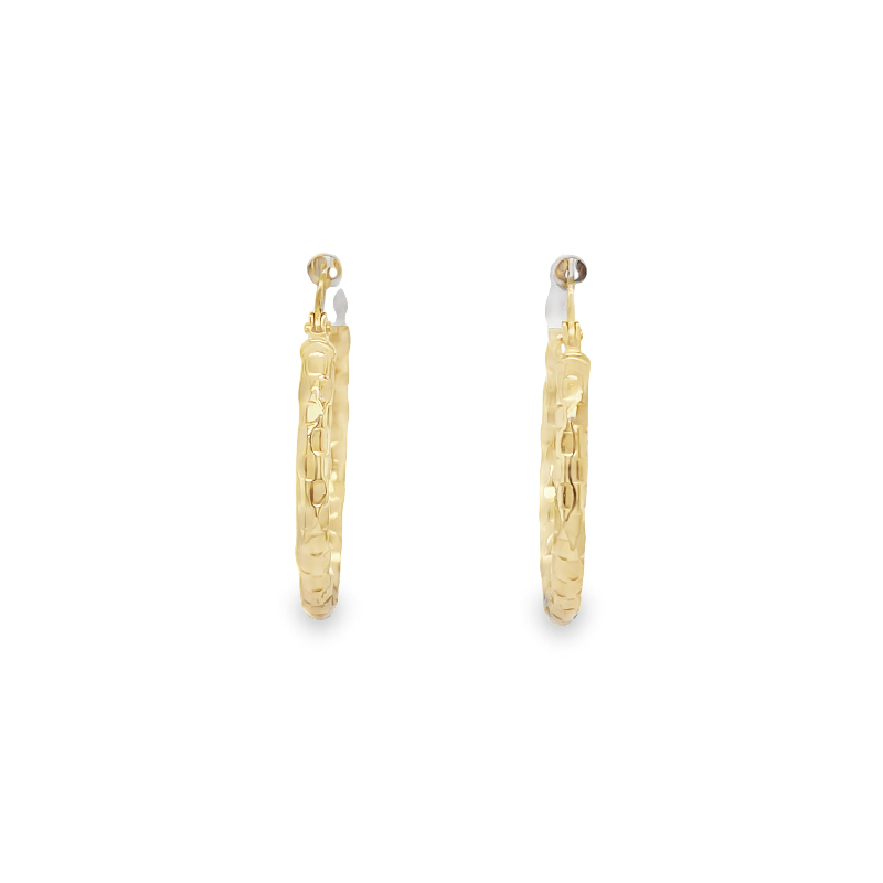 Jai's 14K Yellow Gold Faceted Hoops