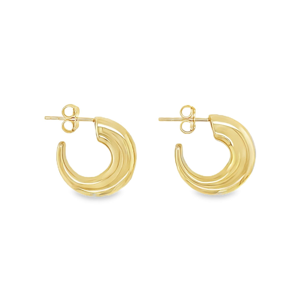 Jai's 14K Yellow Gold Hooked Studs