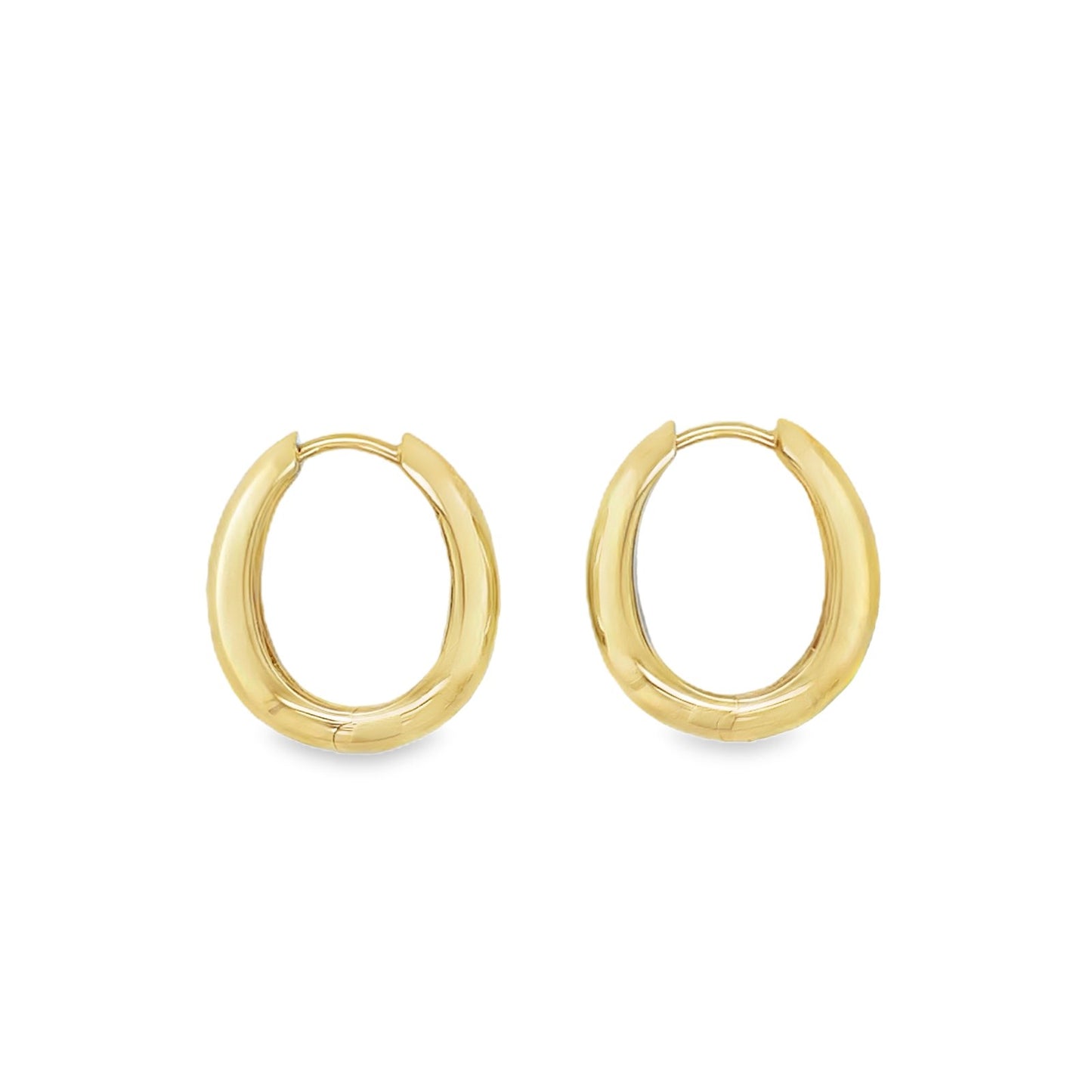 Jai's 14K Yellow Gold Thick Oval Hoops