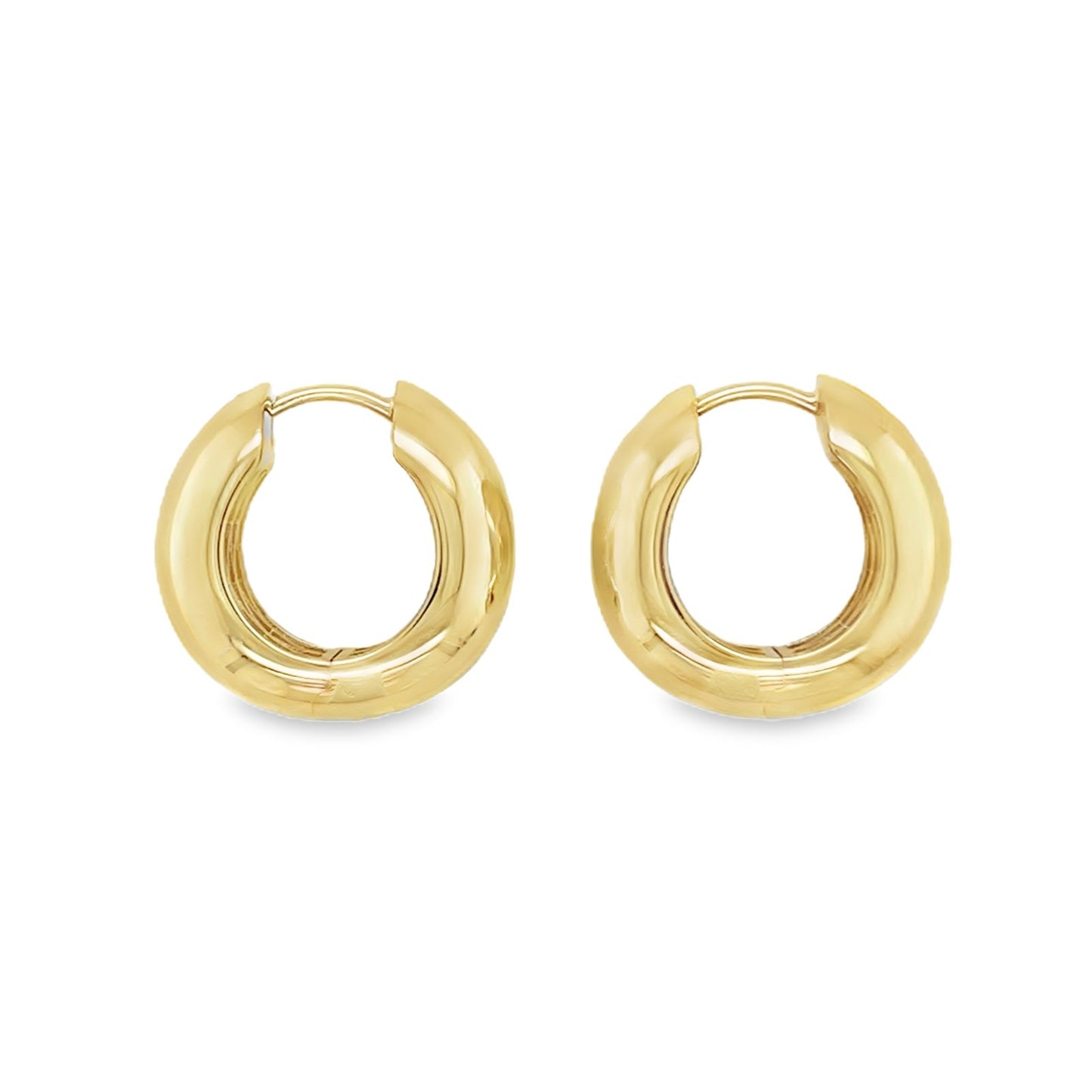 Jai's 14K Yellow Gold Thick Round Hoops
