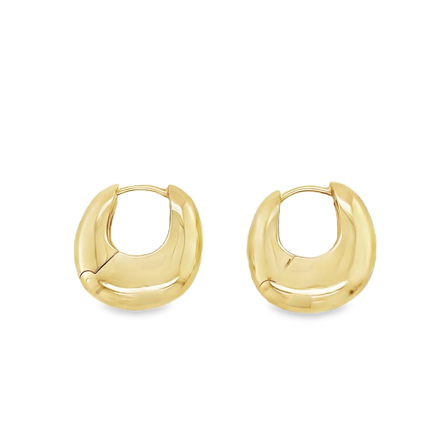 Jai's 14K Yellow Gold Thick Bowed Huggies