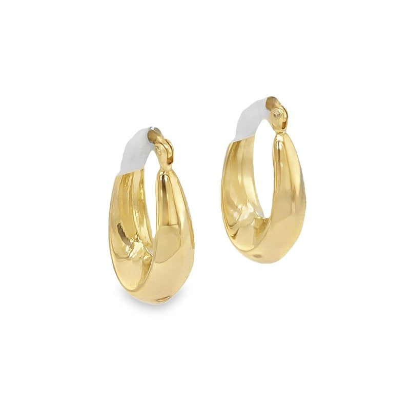 Jai's 14K Yellow Gold Thick Oval Hoops