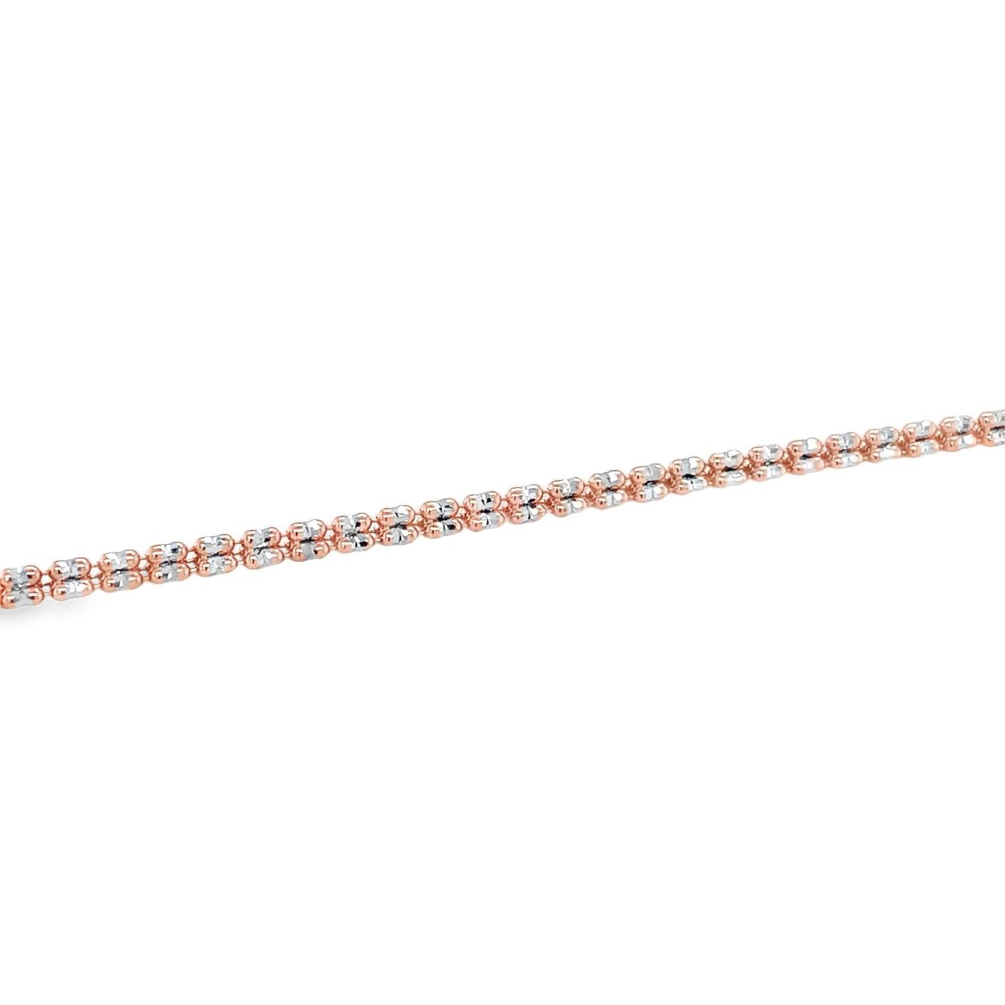 Jai's 14K Rose Gold Diamond-cut Link Chain Bracelet