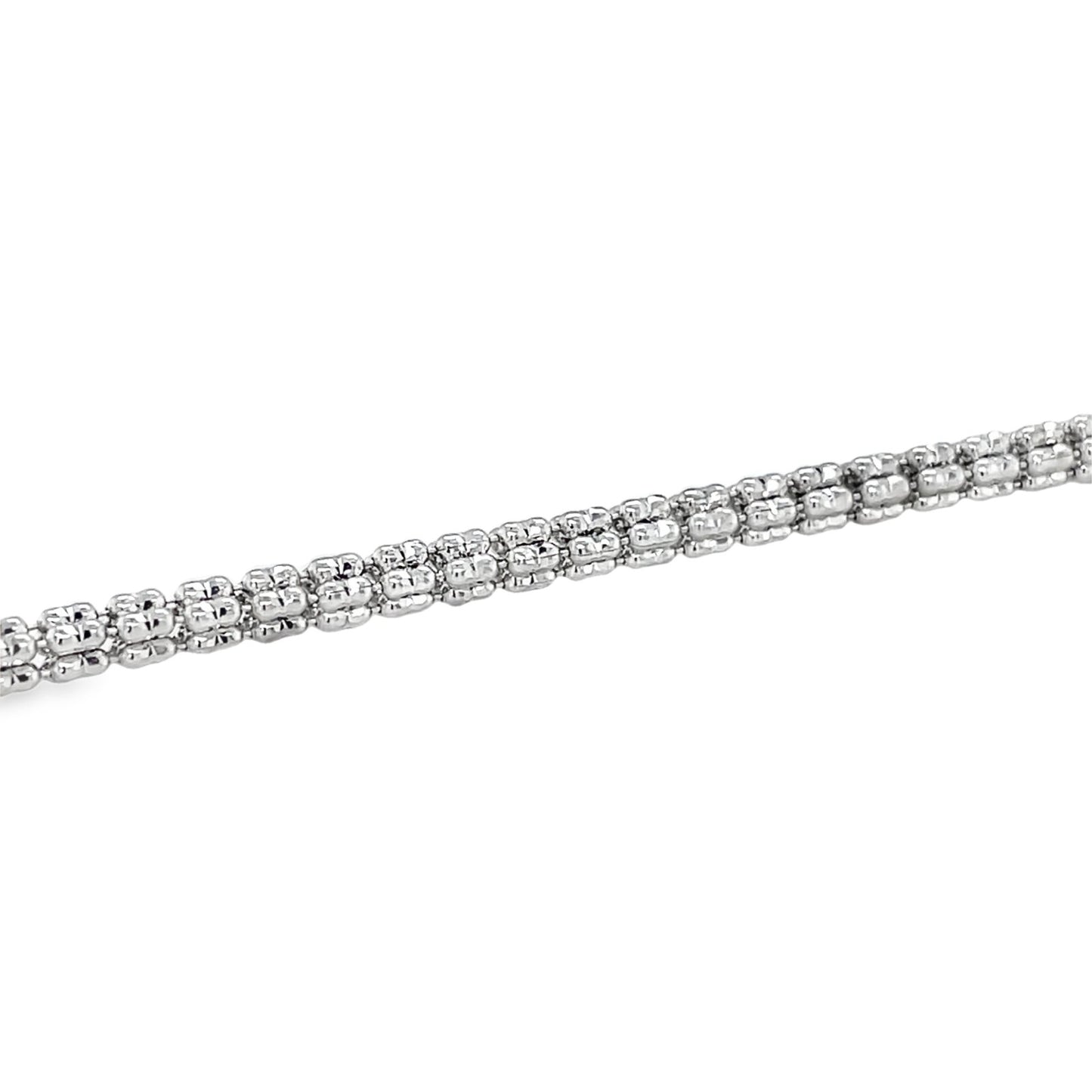 Jai's 14K White Gold Diamond-cut Anklet