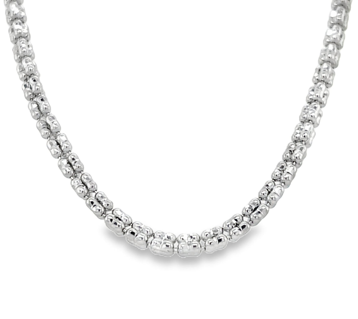 Jai's 14K White Gold Cube Chain