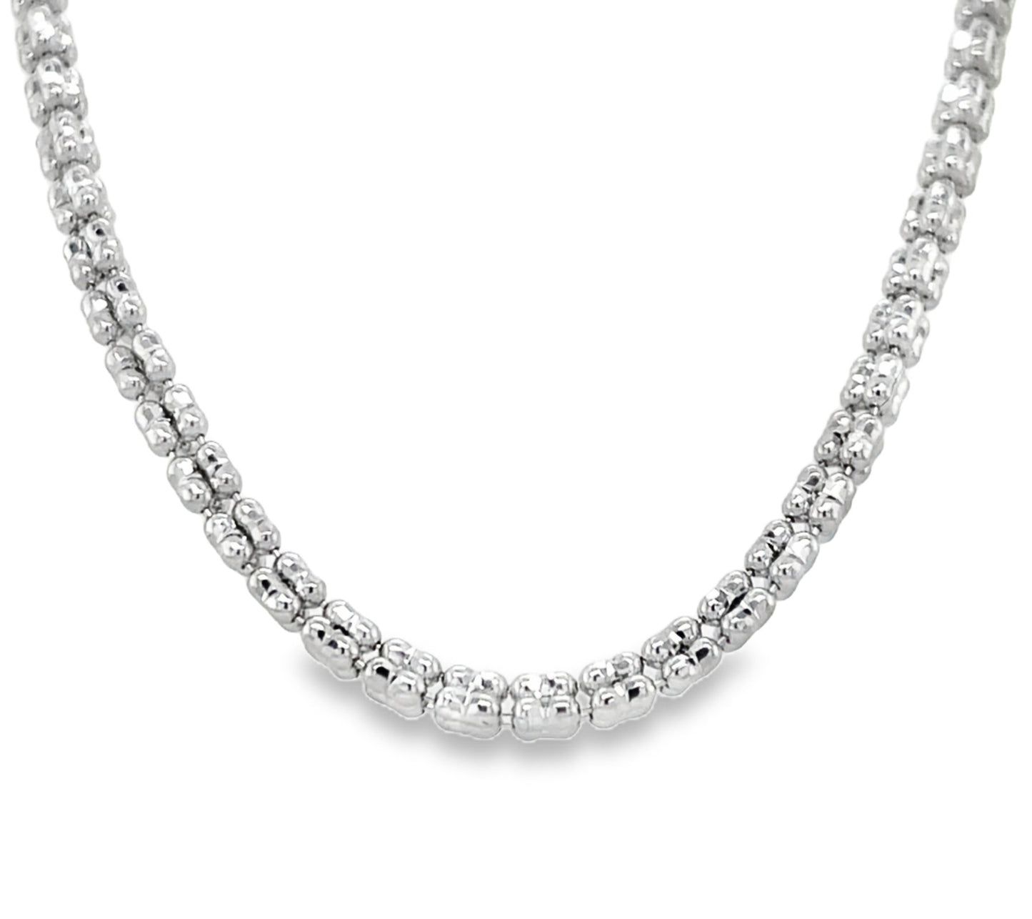 Jai's 14K White Gold Cube Chain