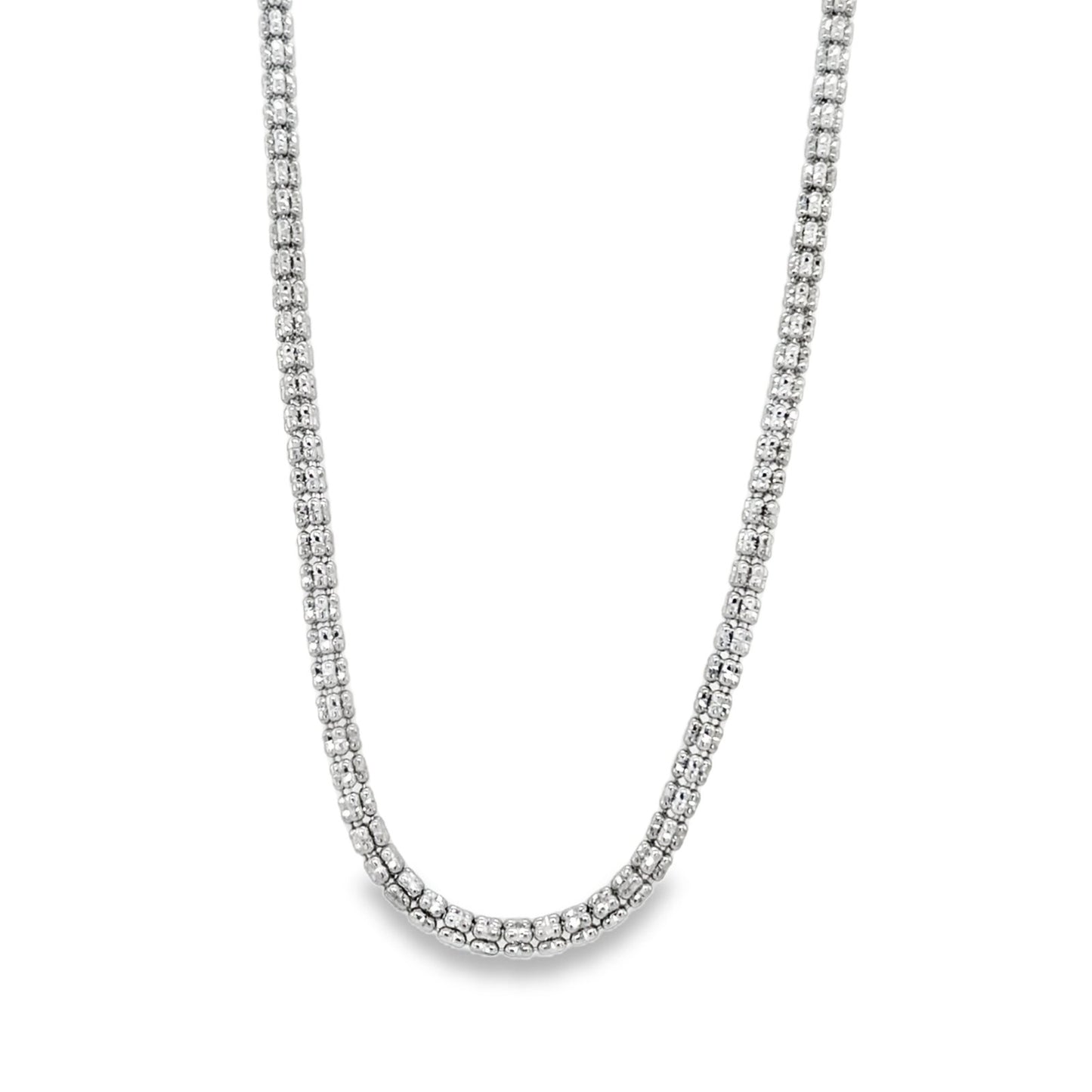 Jai's 14K White Gold Cube Chain
