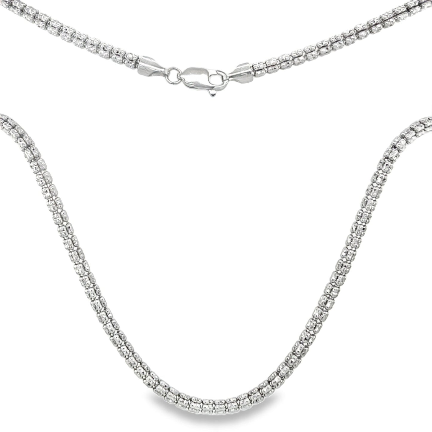 Jai's 14K White Gold Cube Chain