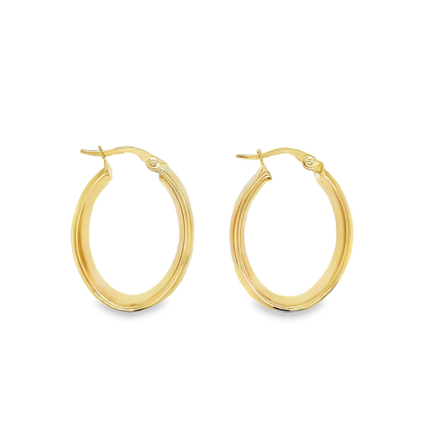Jai's 14K Yellow Gold Small Thick Oval Hoops