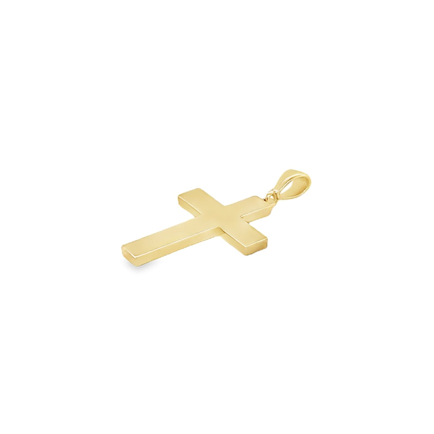 Jai's 14K Yellow Gold Petite Flat Cross Pendant
