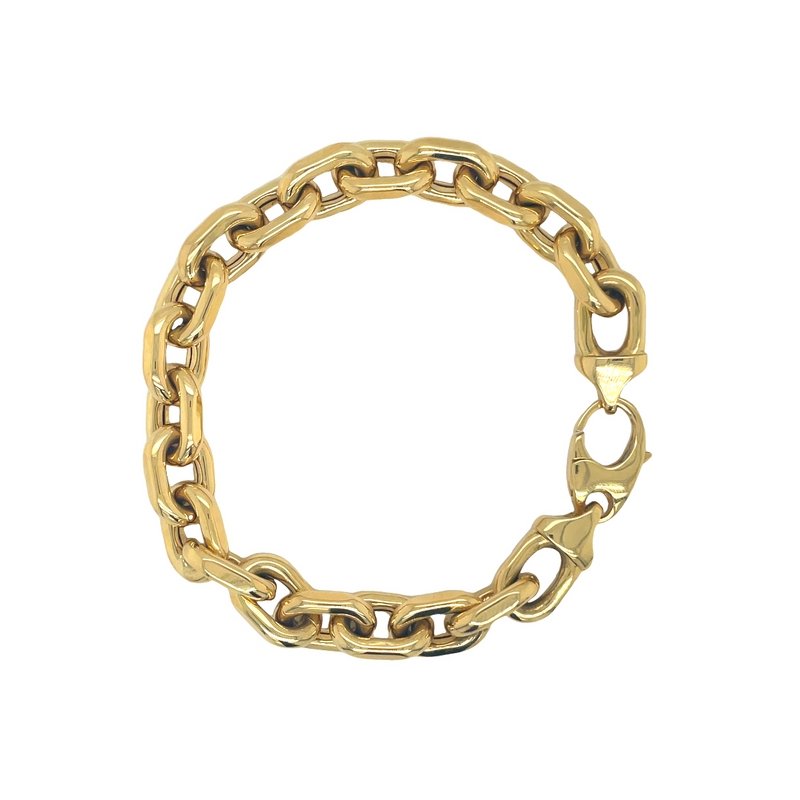 Jai's 18K Yellow Gold Faceted Cable Chain Bracelet - 8"
