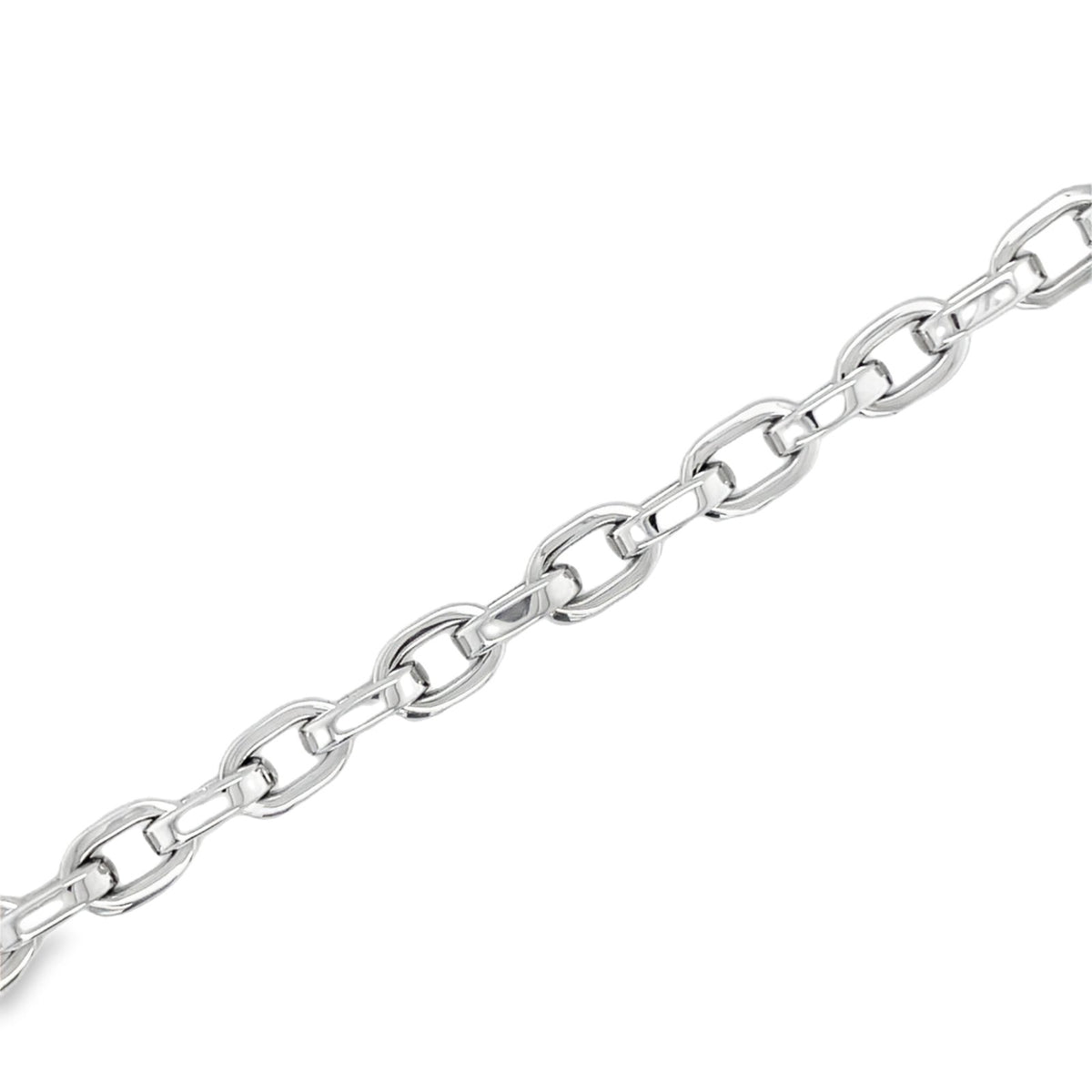 Jai's 18K White Gold Paperclip Chain Bracelet - 7.5"