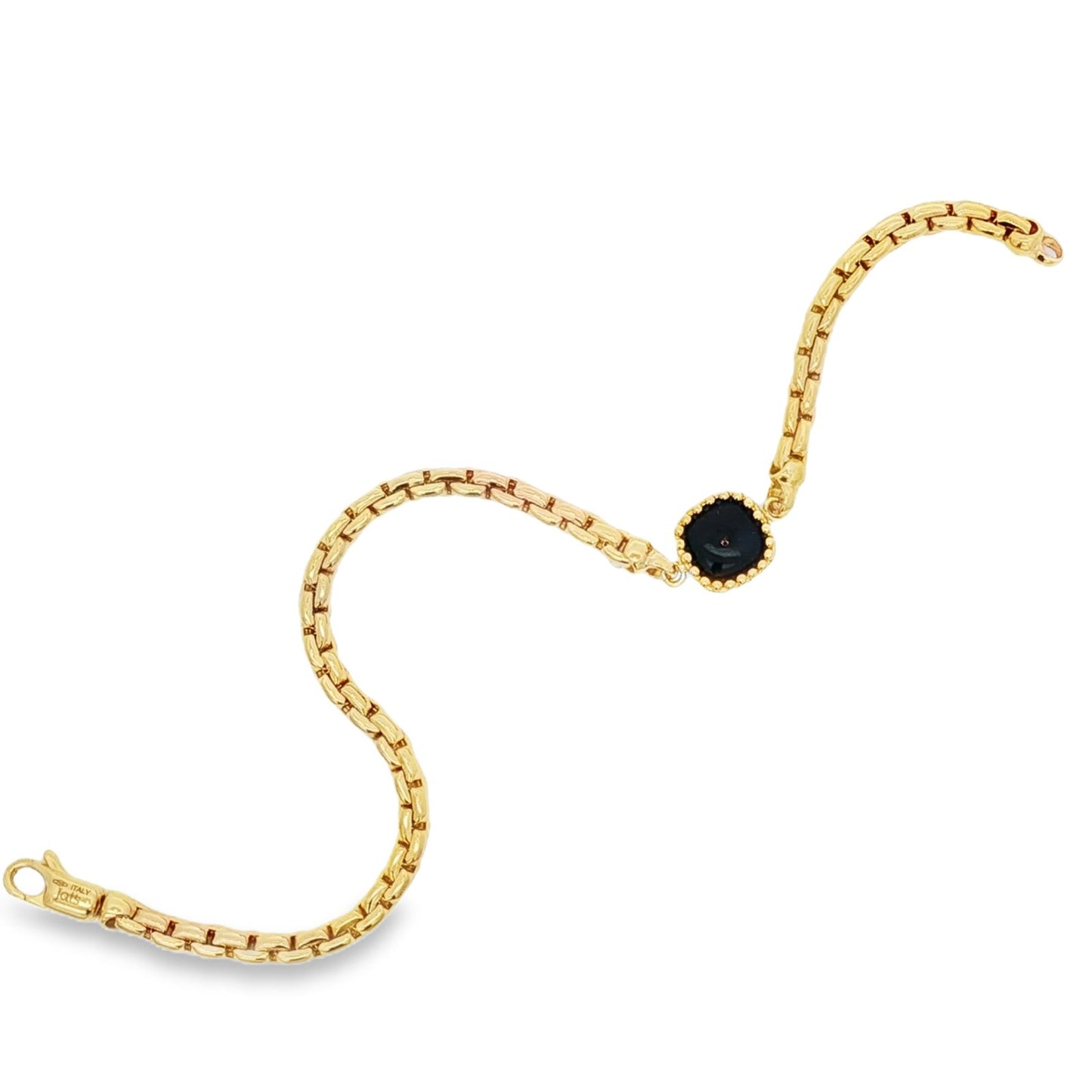 Jai's 18K Yellow Gold Charm & Box Chain Bracelet
