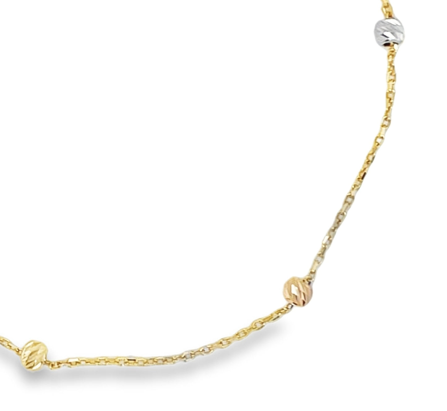Jai's 14K Tri-tone Diamond-cut Bracelet