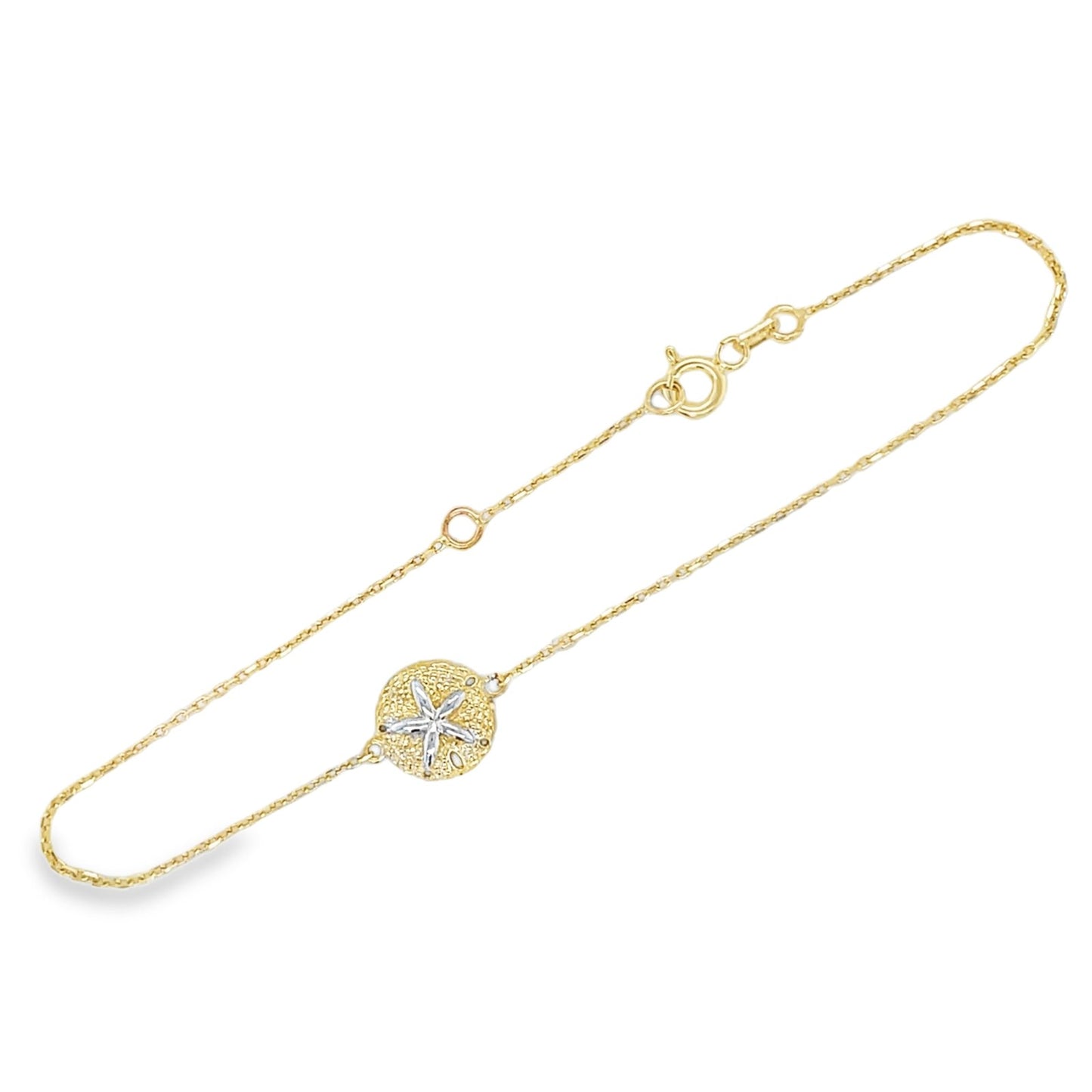 Jai's 14K Two-tone Sand Dollar Bracelet