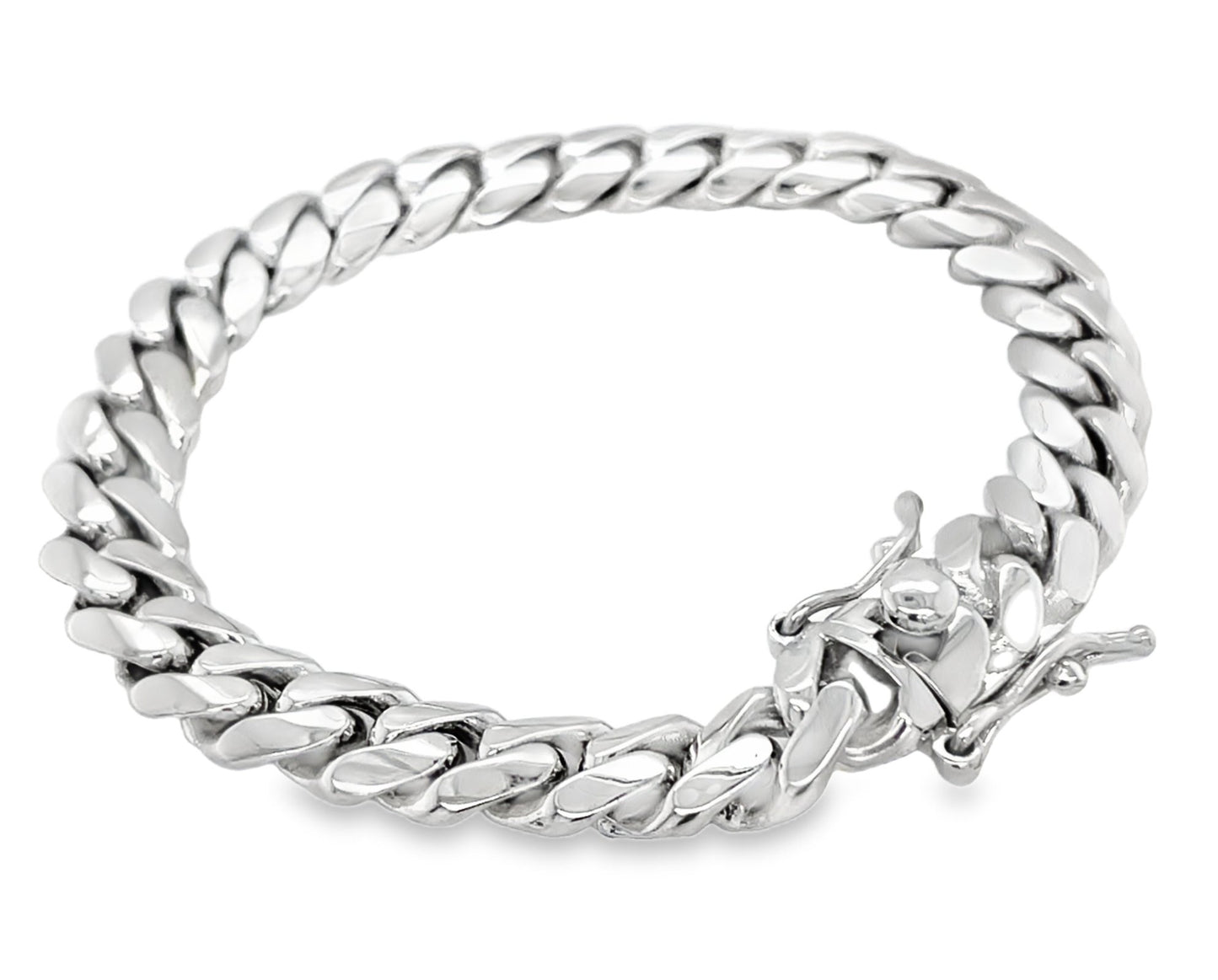 Jai's 14K White Gold Miami Cuban Curb Chain Bracelet - 8"