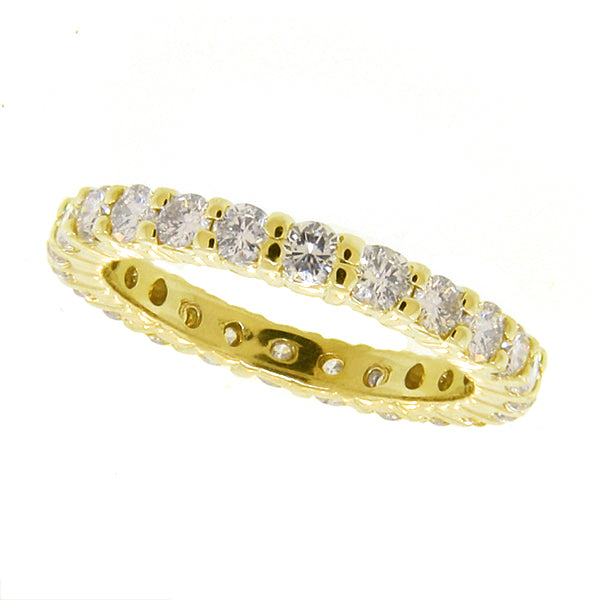 Morris & David's 14K Yellow Gold Diamond Eternity Wedding Bang