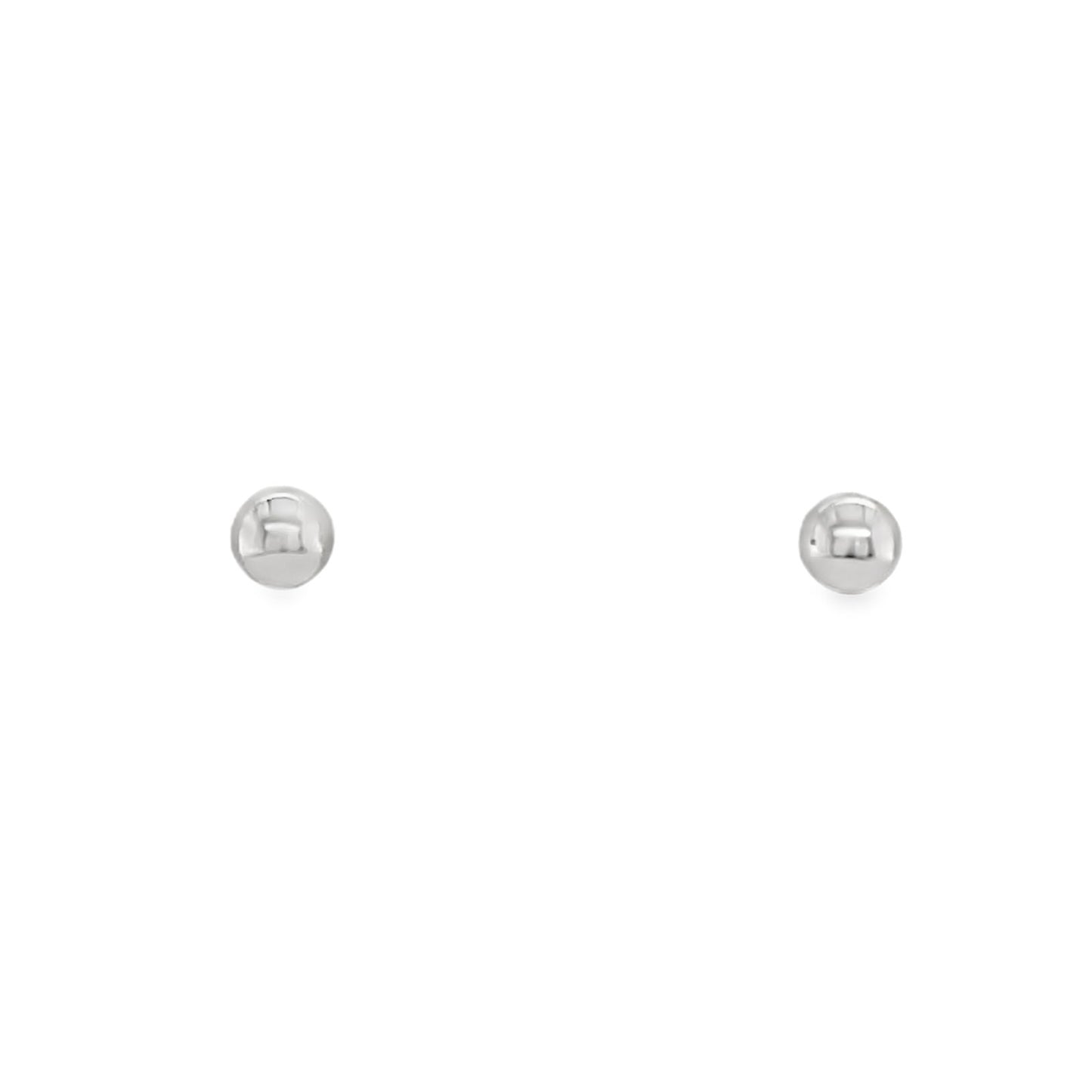 Jai's 14K White Gold 3MM Baby Sphere Studs