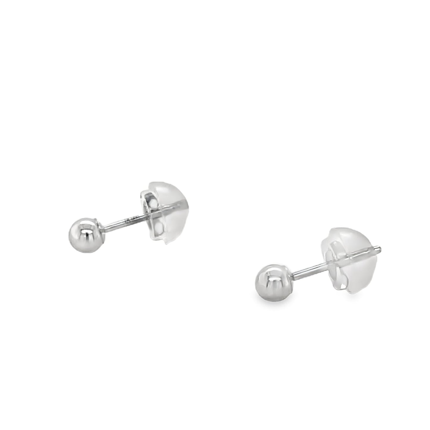 Jai's 14K White Gold 3MM Baby Sphere Studs