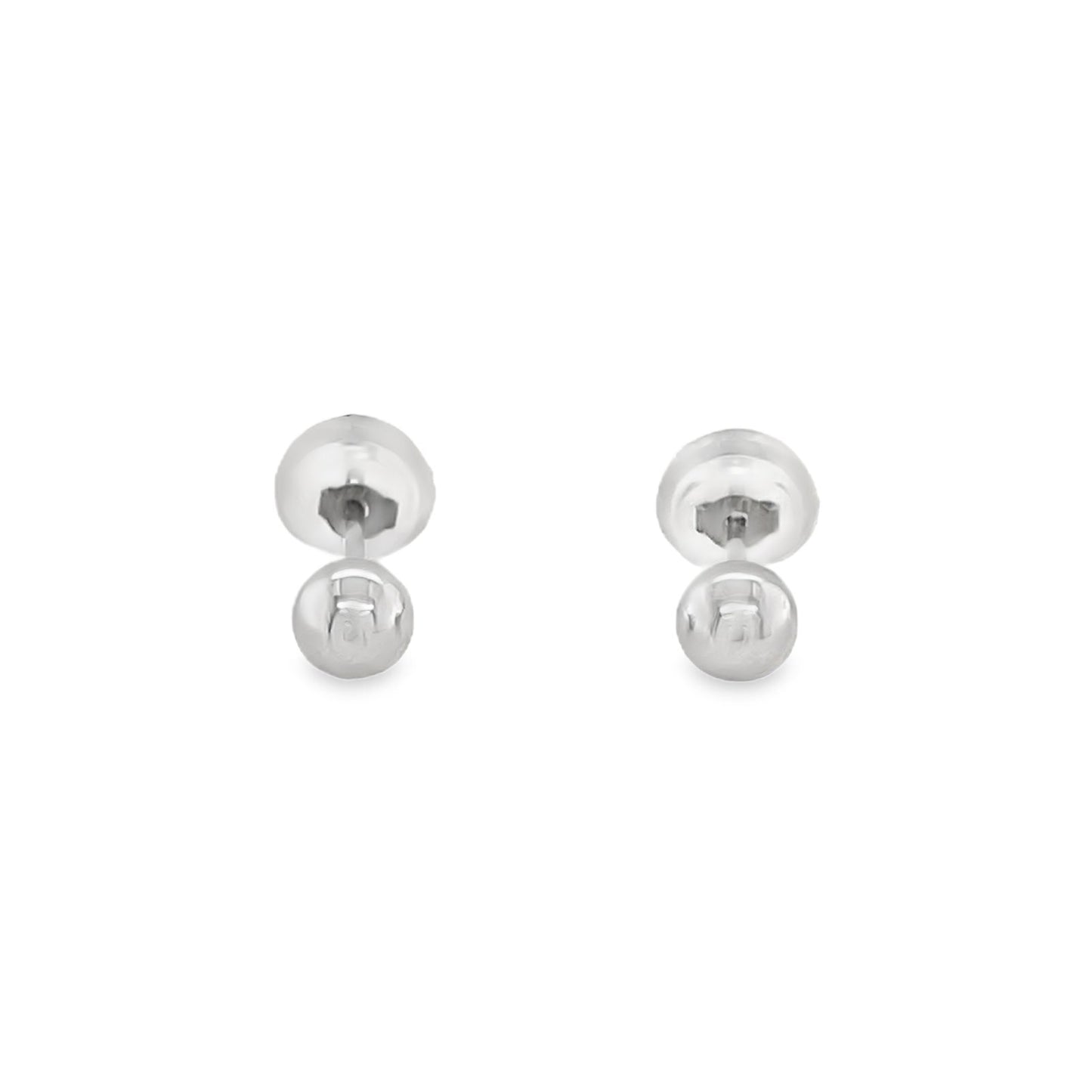 Jai’s 14K White Gold 4MM Baby Sphere Studs