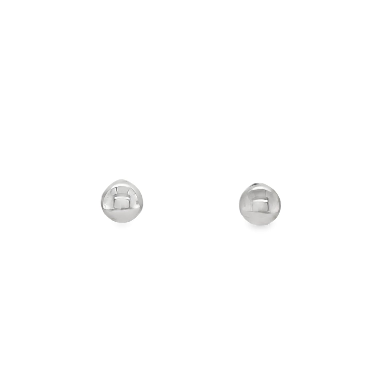 Jai's 14K White Gold 5MM Baby Sphere Studs