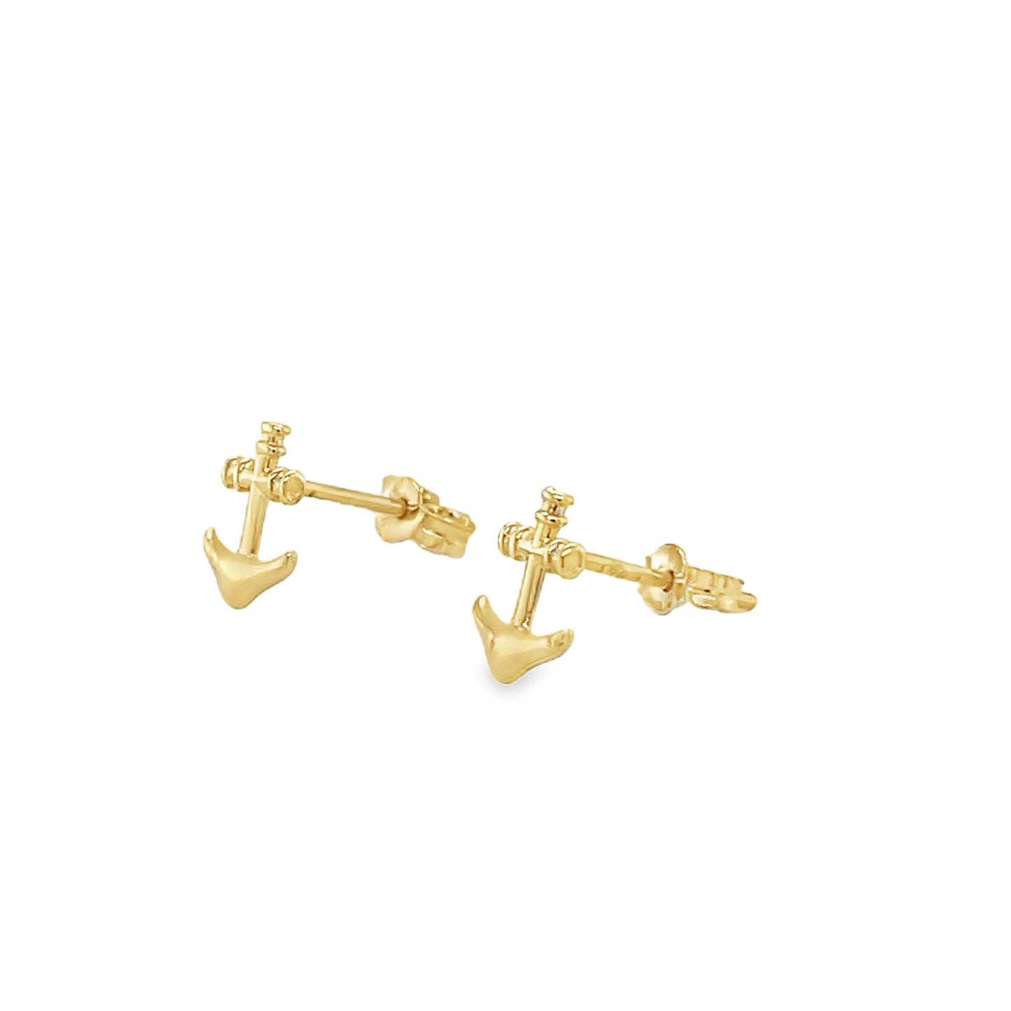 Jai's 14K Yellow Gold Baby Anchor Studs