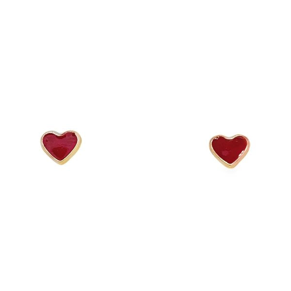 Jai's 14K Yellow Gold Vibrant Baby Heart Studs