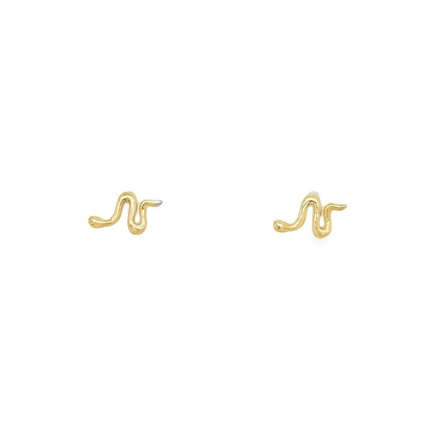 Jai's 14K Yellow Gold Baby Serpent Studs