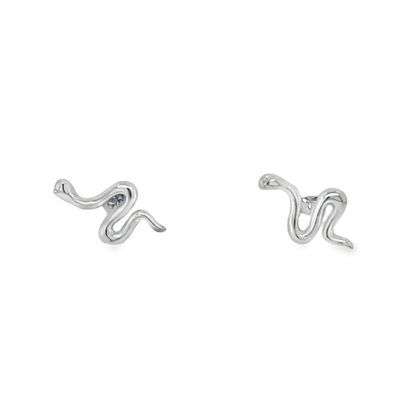 Jai's 14K White Gold Baby Serpent Studs