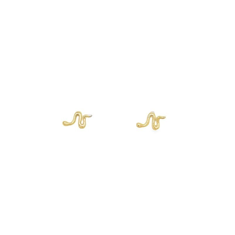 Jai's 14K Yellow Gold Baby Serpent Studs