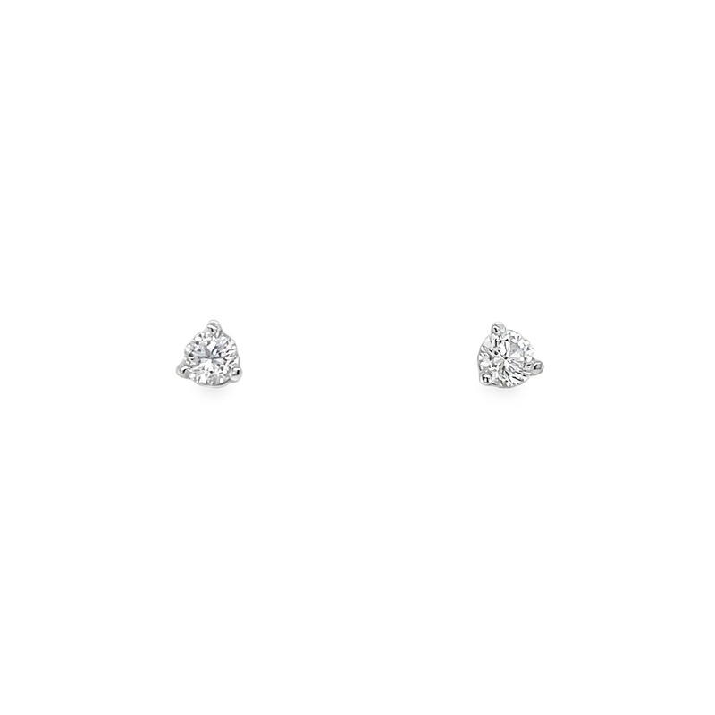 Jai's 14K White Gold 0.3-carat Solitaire Diamond Martini Studs
